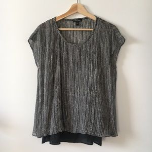 Eileen Fisher Silk Cap Sleeve Top w/ Cami